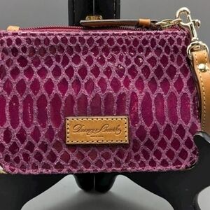 Dooney & Bourke Magenta Textured Wristlet